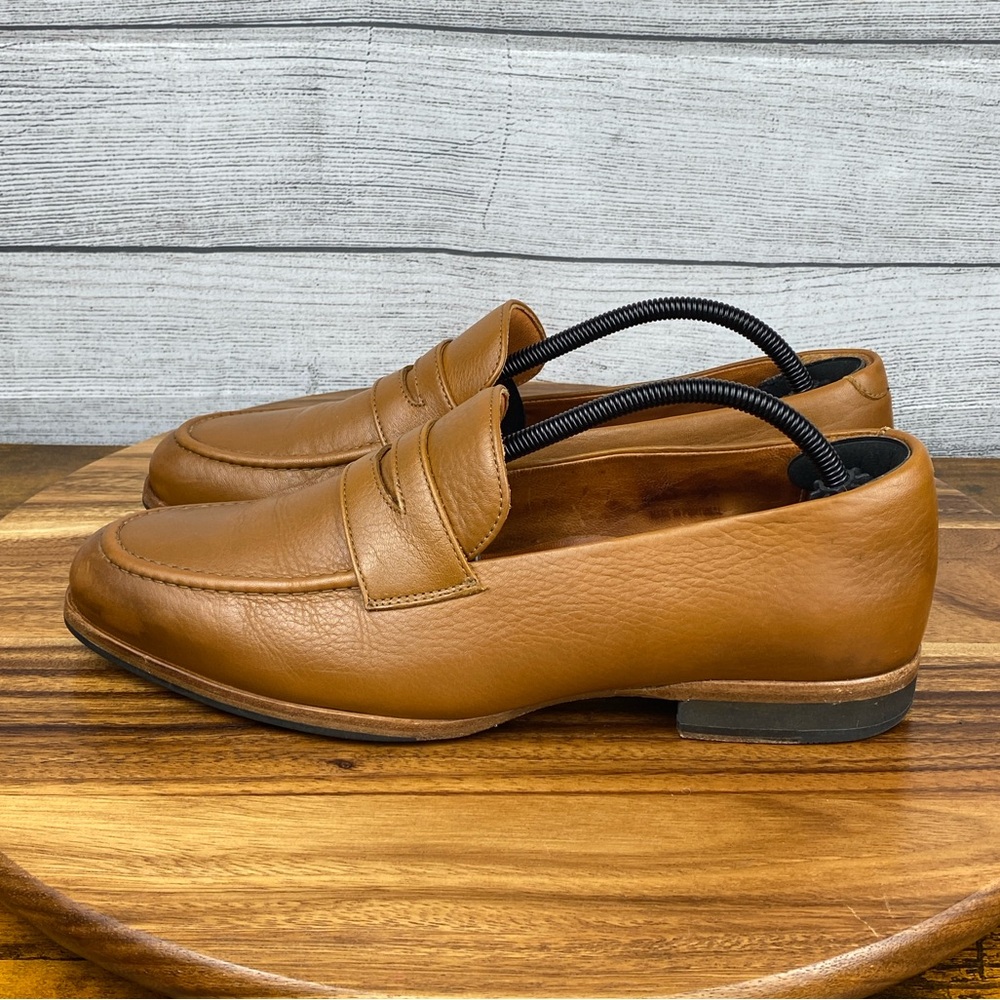 Wolf and Shepherd Penny Loafer Honey Tan Leather Slip On Men’s Shoe Size 9.5